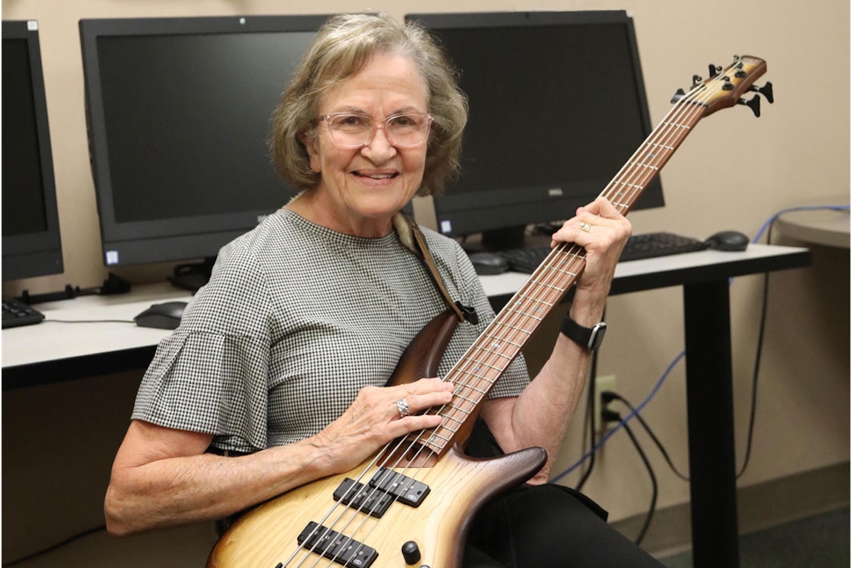 Dr. Marsha Guntharp helps a struggling student