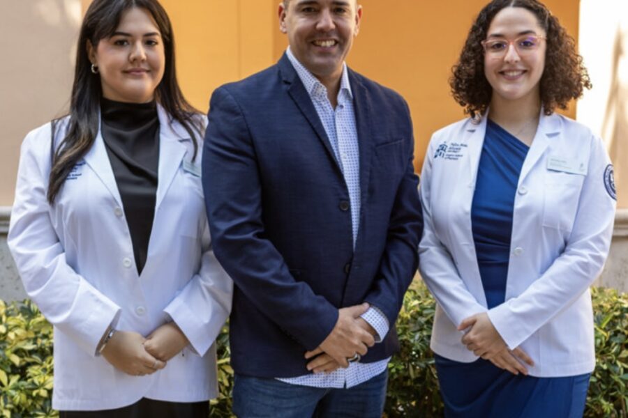 Malcom Lafita with his daughters