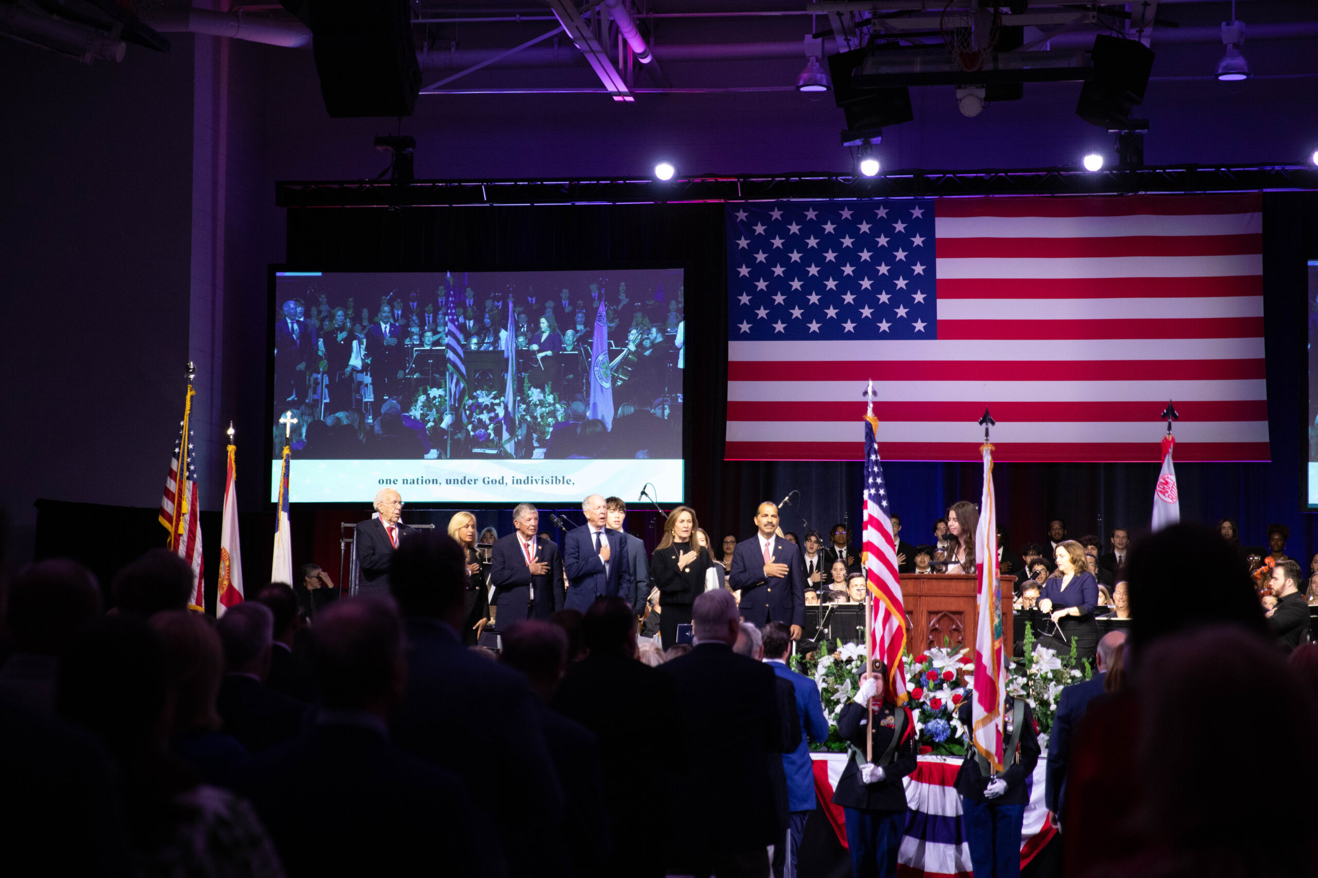American Free Enterprise Day Medalists on stage