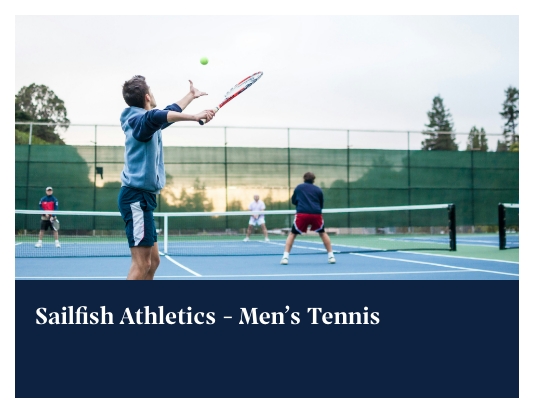 Sailfish Athletics - Men’s Tennis