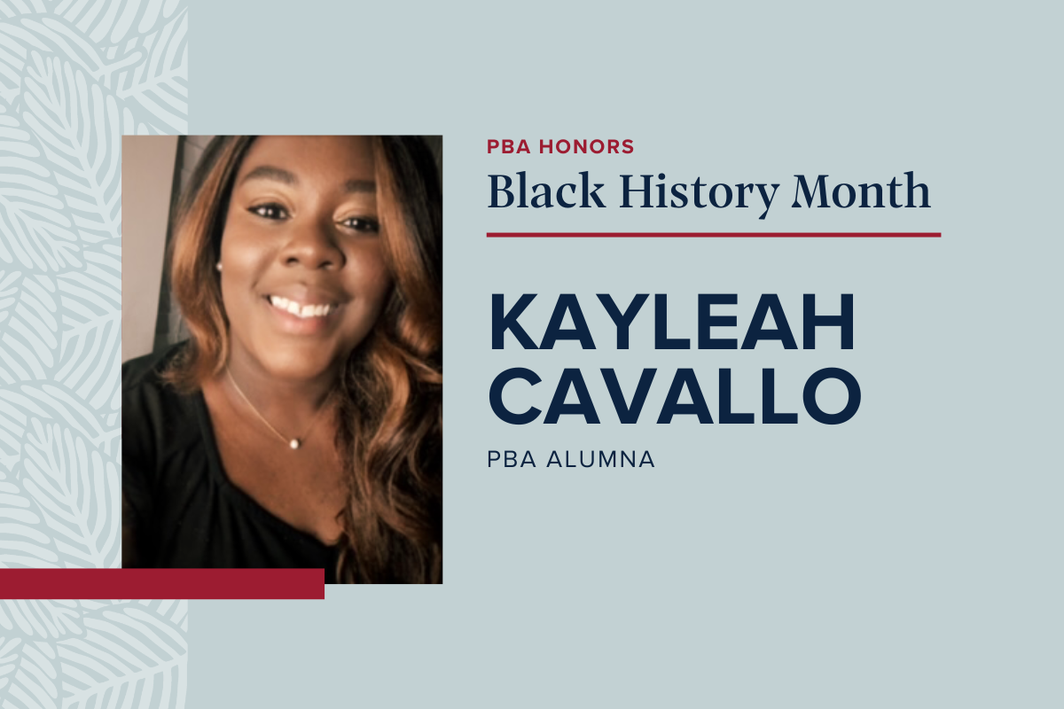 Alumna Kayleah Cavallo in celebration of Black History Month