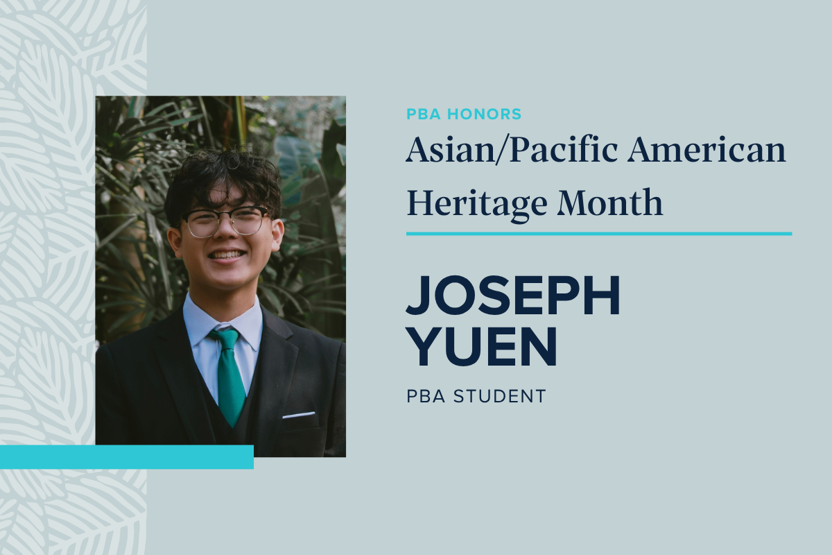 Palm Beach Atlantic University highlights biology student Joseph Yuen in celebration of Asian/Pacific American Heritage Month.