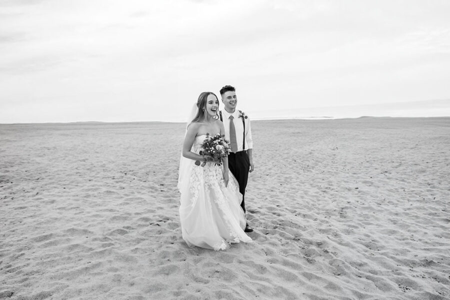 PBA nursing graduate Faith Friess on her wedding day with her husband, Jake.