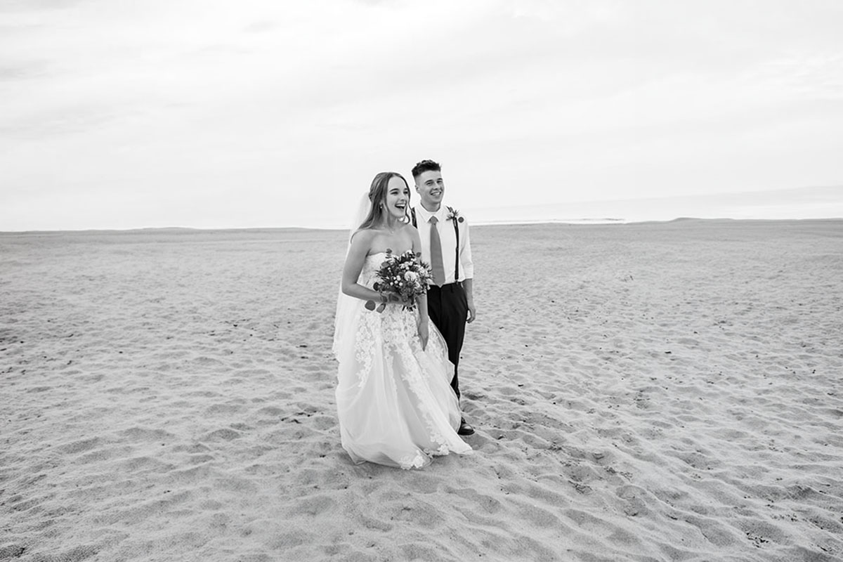 PBA nursing graduate Faith Friess on her wedding day with her husband, Jake.