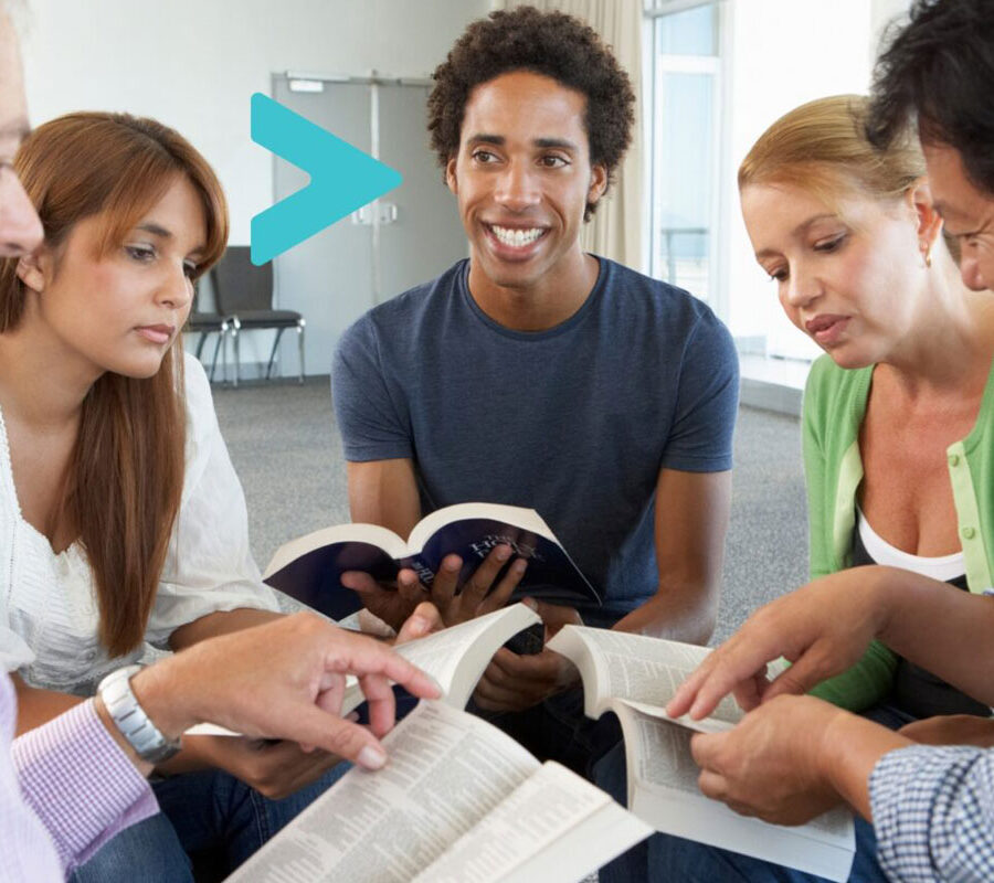 People studying the Bible together
